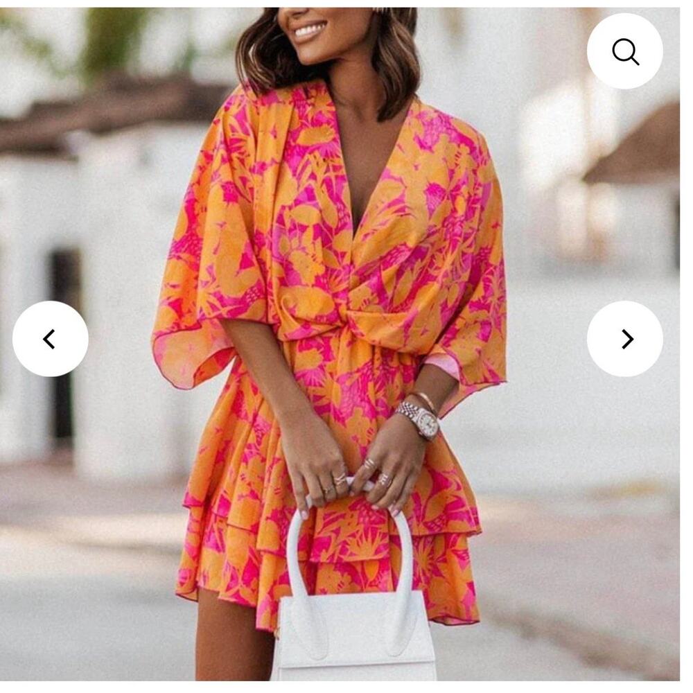 Boho Dress NEW! Great colors! MSRP $90 - Picture 2 of 8